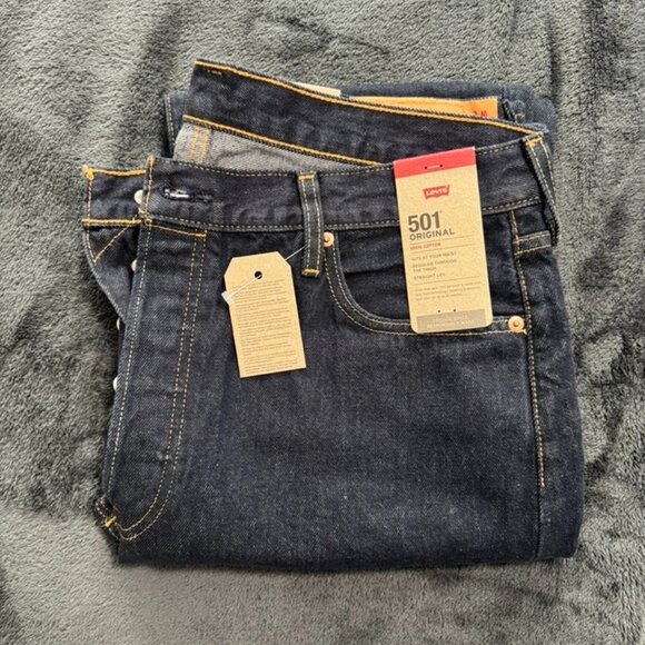Levi's 501 Original Fit Jeans 36x36 Dark Indigo